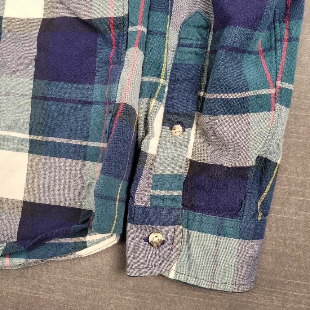 J. Crew‎ Oxford Shirt Slim Fit Plaid Button Down Long Sleeve L